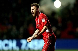 Images Dated 7th March 2017: Bristol City: Bailey Wright Scores the Goal Against Norwich City - Matt Taylor's Euphoric Reaction