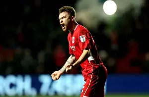 Bristol City V Norwich City Prints: Bristol City: Bailey Wright Scores the Goal Against Norwich City - Matt Taylor's Euphoric Reaction