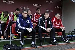 Bristol City Bench at Rotherham United's New York Stadium, 2014 - Sky Bet League One Match
