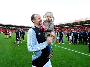Bristol City Captain Louis Carey and Daughter at Ashton Gate Stadium during Bristol City vs Barnsley Match, 2012