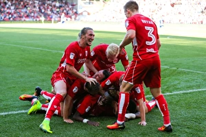 Opening Game Prints: Bristol City Celebrate 2-1 Lead Over Wigan Athletic, Sky Bet EFL Championship