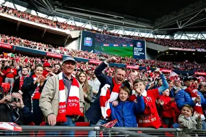 Bristol City V Walsall JPT Final - Fans Prints: Bristol City Celebrate Aden Flint's Goal in Johnstones Paint Trophy Final against Walsall