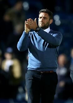 Images Dated 9th August 2016: Bristol City Celebrate EFL Cup Win Over Wycombe Wanderers: Lee Johnson Applauds Fans