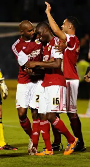 Bristol City Celebrate First Round Cup Win: Jordan Wynter and Marvin Elliott Embrace in Triumph