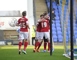 Shrewsbury Town V Bristol City Prints: Bristol City Celebrate Own Goal by Tamika Mkandawire of Shrewsbury Town - Sky Bet League One Clash