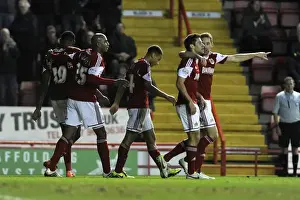 Bristol City Celebrate: Jay Emmanuel-Thomas Scores Against Stevenage (December 2013)