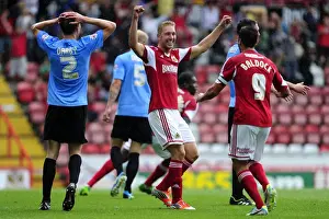 Bristol City Celebrate Jay Emmanuel-Thomas's Goal Against Bradford City, August 2013