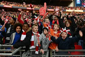 Bristol City Celebrate Johnstone Paint Trophy Victory over Walsall at Wembley Stadium