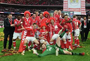 Bristol City Celebrate JPT Victory over Walsall at Wembley, 2015