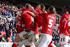 Bristol City V Hull City Prints: Bristol City Celebrate Kieran Agard's Goal Against Hull City (21st November 2015)