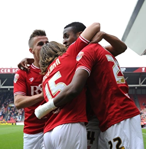 Bristol City Celebrate: Kodjia, Reid, Freeman, Bryan's Goal Blitz (Sky Bet Championship: Bristol City vs MK Dons)