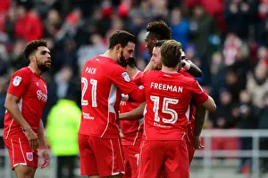 Bristol City Celebrate Lee Tomlin's Goal Against Ipswich Town (03/12/2016)