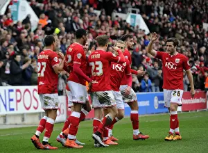 Bristol City V Bolton Wanderers Prints: Bristol City Celebrate: Wagstaff's Goal Against Bolton Wanderers (19-03-2016)