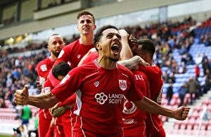 Wigan Athletic V Bristol City Prints: Bristol City Celebrate Win Against Wigan Athletic, Sky Bet Championship (11 March 2017)
