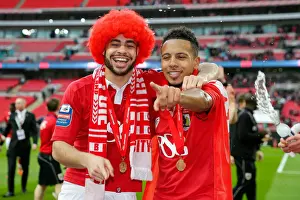 Framed Print : Bristol City Celebrates 2-0 Victory Over Walsall in Johnstones Paint Trophy Final
