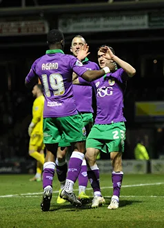 Yeovil Town V Bristol City Prints: Bristol City Celebrates: Agard