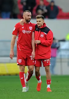 Bristol City Celebrates Championship Victory over Blackburn Rovers: Aaron Wilbraham and Jamie Paterson Rejoice