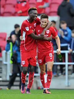 Bristol City Celebrates Championship Victory Over Nottingham Forest: Tammy Abraham and Josh Brownhill Rejoice