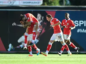 Bristol City V Chesterfield Prints: Bristol City Celebrates: Derrick Williams Scores Against Chesterfield, 11-10-2014