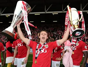 Bristol City Celebrates Double Victory: League One and JPT Trophies (3 May 2015)