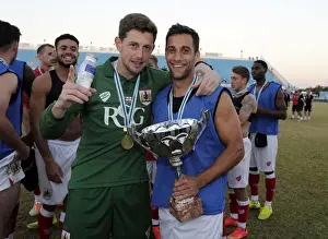 Extension Gunners V Bristol City Prints: Bristol City Celebrates Friendship Cup Victory: Frank Fielding and Sam Baldock Rejoice with Teammates