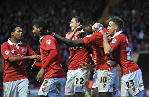 Bristol City V Notts County Prints: Bristol City Celebrates: Jay Emmanuel-Thomas Scores Against Notts County (January 10)