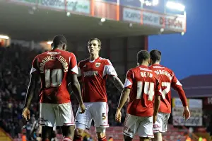 Bristol City Celebrates: Jay Emmanuel-Thomas Scores Against Stevenage (December 2013)
