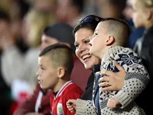Framed Print : Bristol City Celebrates: Kodjia Scores the Winning Goal Against Fulham, 31st October 2015