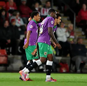 Cheltenham Town V Bristol City Prints: Bristol City Celebrates Korey Smith's Goal Against Cheltenham Town
