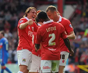 Bristol City Celebrates Mark Little's Goal Against Doncaster Rovers, Sky Bet League One, Ashton Gate