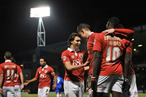 Images Dated 6th January 2015: Bristol City Celebrates Matt Smith's Goal in Johnstone's Paint Trophy Area Final at Gillingham's