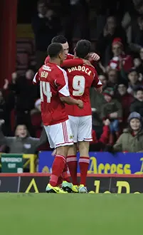 Bristol City V Walsall Prints: Bristol City Celebrates: Sam Baldock's Goal Against Walsall (December 2013)