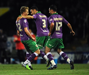 Yeovil Town V Bristol City Prints: Bristol City Celebrates: Saville