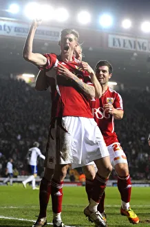 Bristol City V Cardiff City Prints: Bristol City Celebrates Victory Over Cardiff City, 10-03-2012