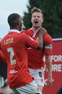Bristol City Celebrates: Wade Elliott and Mark Little's Goal Dance (Bristol City v MK Dons)