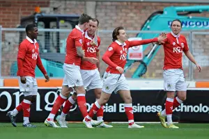 Bristol City V Rochdale Prints: Bristol City Celebrates: Wilbraham's Goal Secures Victory Over Rochdale (February 2015)