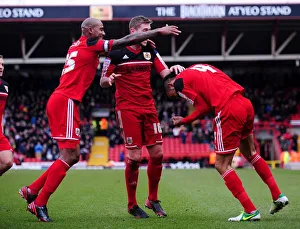 Bristol City V Barnsley Prints: Bristol City Celebrates Win Against Barnsley, 23rd February 2013