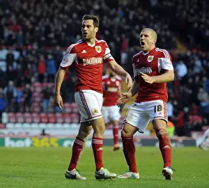Bristol City Celebrates Win Against MK Dons: Sam Baldock and Adam El-Abd Rejoice