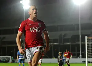 Bristol City V QPR Prints: Bristol City Celebrates Win Against QPR: Aaron Wilbraham's Goal Reaction (19/12/2015)