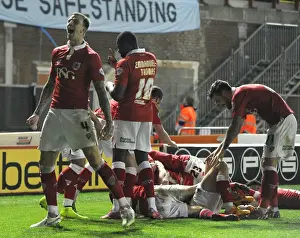 Swindon Prints: Bristol City Celebrates Win Against Swindon Town: Aaron Wilbraham Leads the Charge