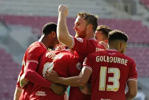 Bristol City V Huddersfield Town Prints: Bristol City Celebrates Winning Goal Against Huddersfield Town by Lee Tomlin - Sky Bet Championship