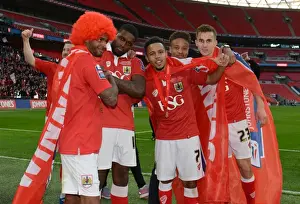 March Prints: Bristol City: Celebrating Victory in Johnstone Paint Trophy Final Against Walsall