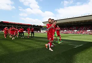 Bristol City V Birmingham City Prints: Bristol City Champions: Matt Taylor and Team Celebrate Promotion at Ashton Gate (07/05/2017)
