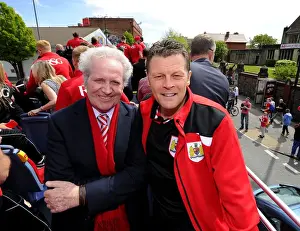 Automatic Prints: Bristol City Champions: Steve Cotterill and Keith Dawe Celebrate Promotion on Open Top Bus Tour (04/05/2015)