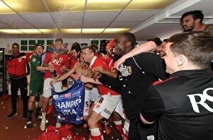 Images Dated 18th April 2015: Bristol City Claims League Victory: Thrilling Celebrations at Ashton Gate
