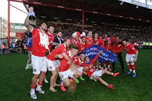 Title Prints: Bristol City Claims League Victory: Thrilling Celebrations at Ashton Gate