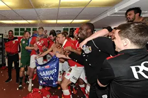 Framed Print : Bristol City Claims League Victory: Thrilling Celebrations at Ashton Gate Framed Print : Bristol City Claims League Victory: Thrilling Celebrations at Ashton Gate