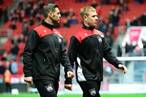 Bristol City V Norwich City Prints: Bristol City Coaches Jamie McAllister and Dean Holden Ahead of Norwich City Clash at Ashton Gate