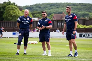 Bristol City Coaches at Pre-season Friendly: Lee Johnson, Jamie McAllister, and David Coles