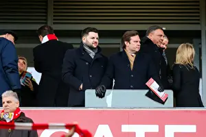 Bristol City V Cardiff City Prints: Bristol City COO Mark Ashton Watching Intently at the Bristol City vs